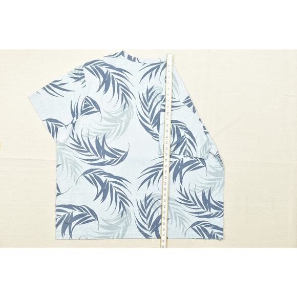 Men's Harbor Bay Palm Leaf Print T-Shirt Plus Size 3XL 60% Cotton 40% Polyester - Picture 5 of 8